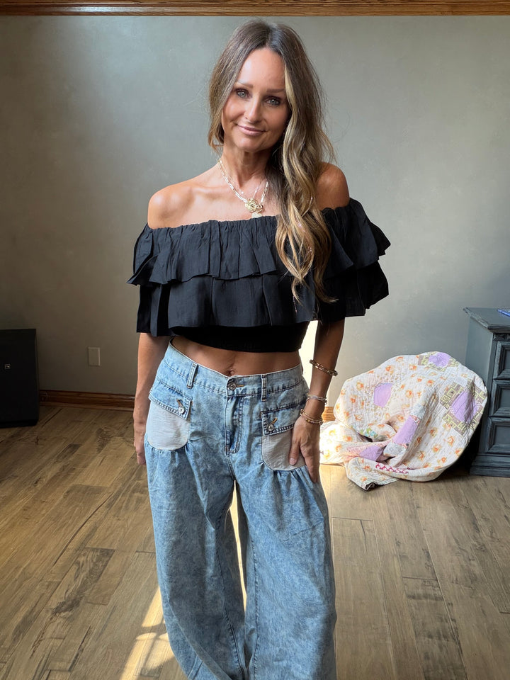 After Hours Ruffle Top