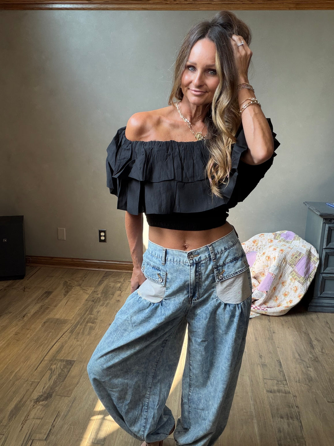 After Hours Ruffle Top