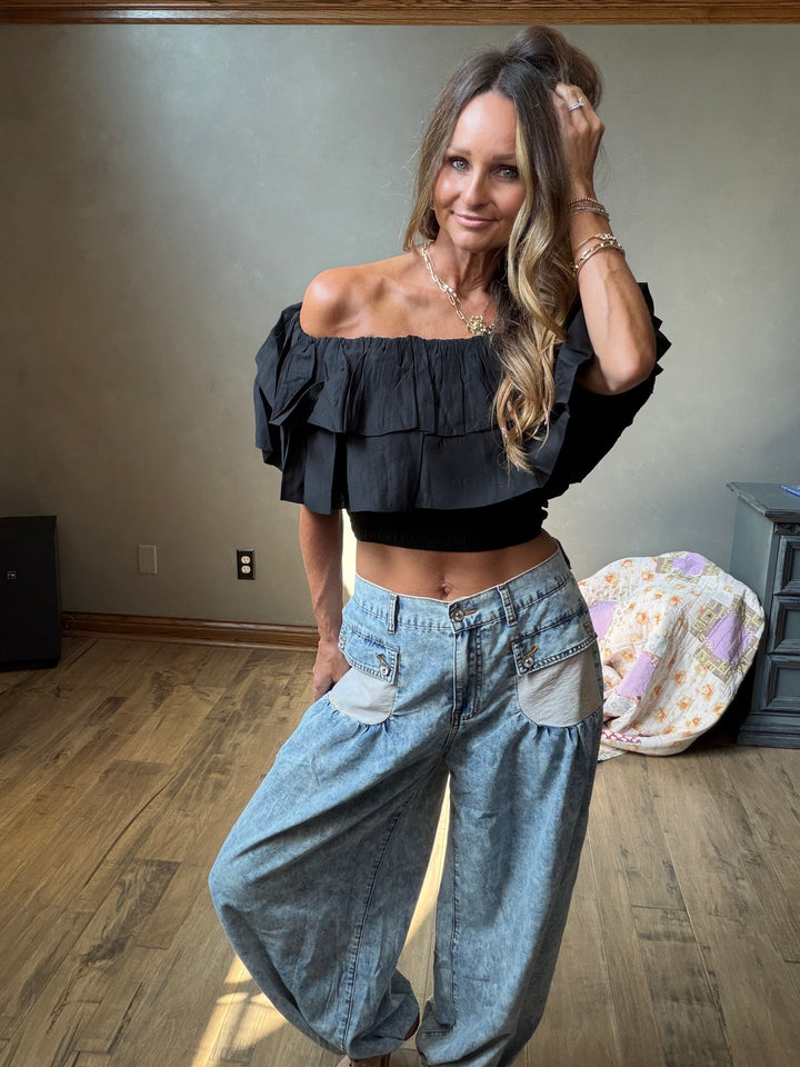 After Hours Ruffle Top