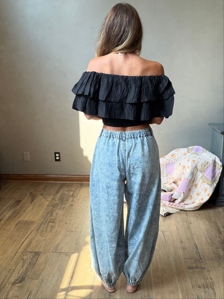 After Hours Ruffle Top