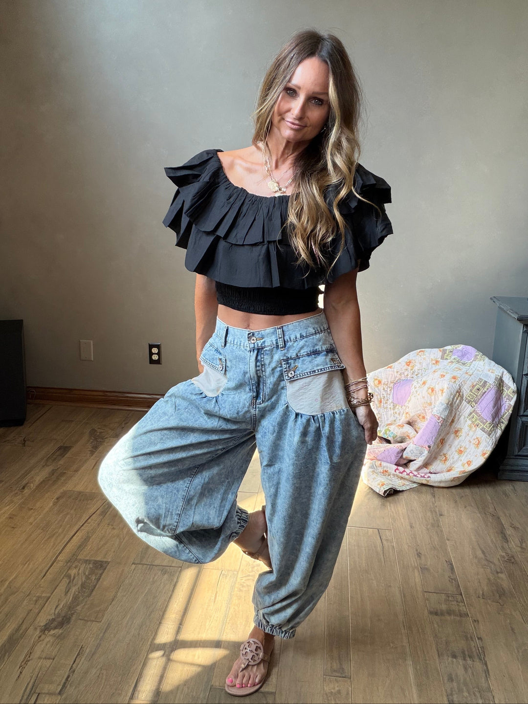 After Hours Ruffle Top
