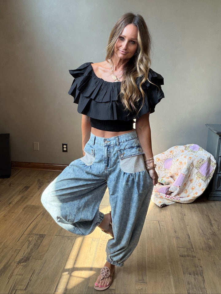 After Hours Ruffle Top