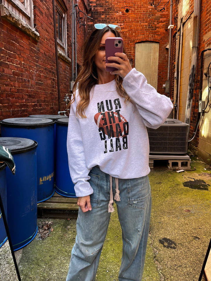 ”Run the Dang Ball” Ash Gray Sweatshirt