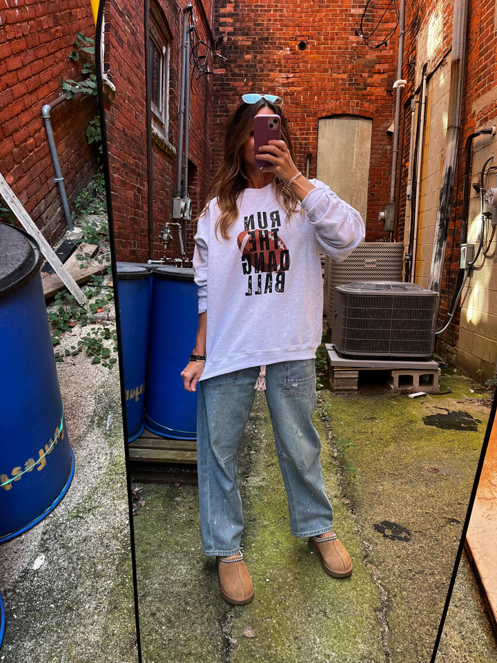 ”Run the Dang Ball” Ash Gray Sweatshirt