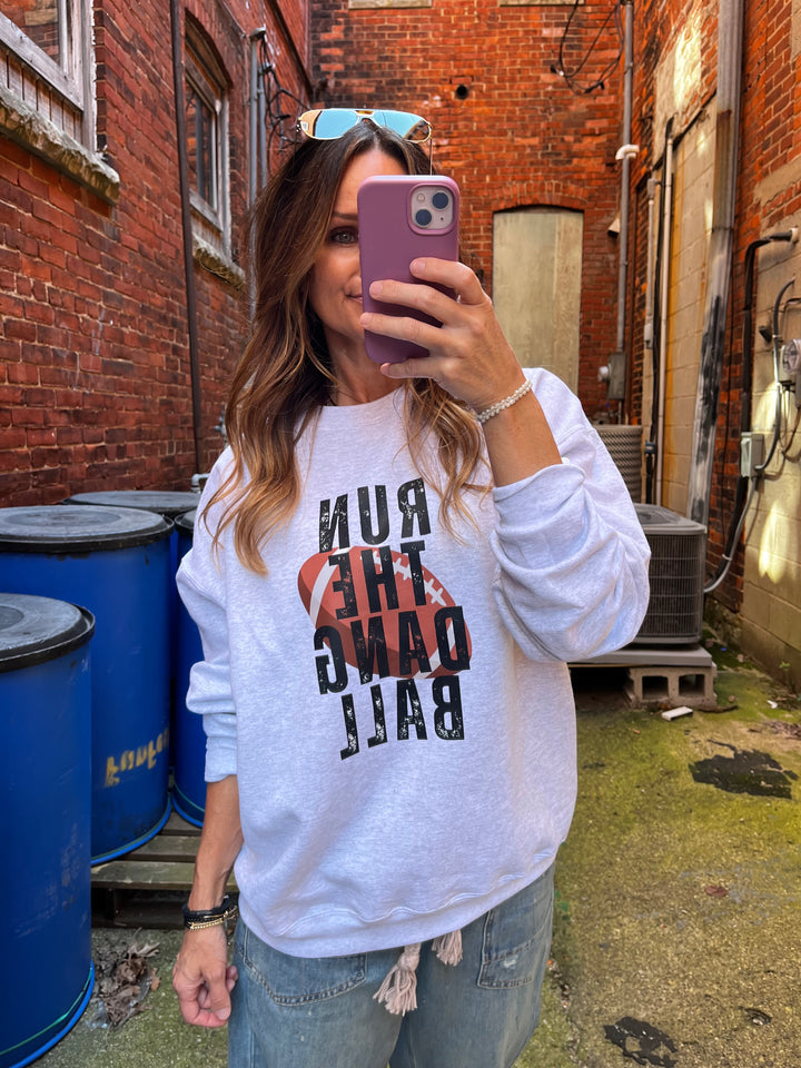 ”Run the Dang Ball” Ash Gray Sweatshirt