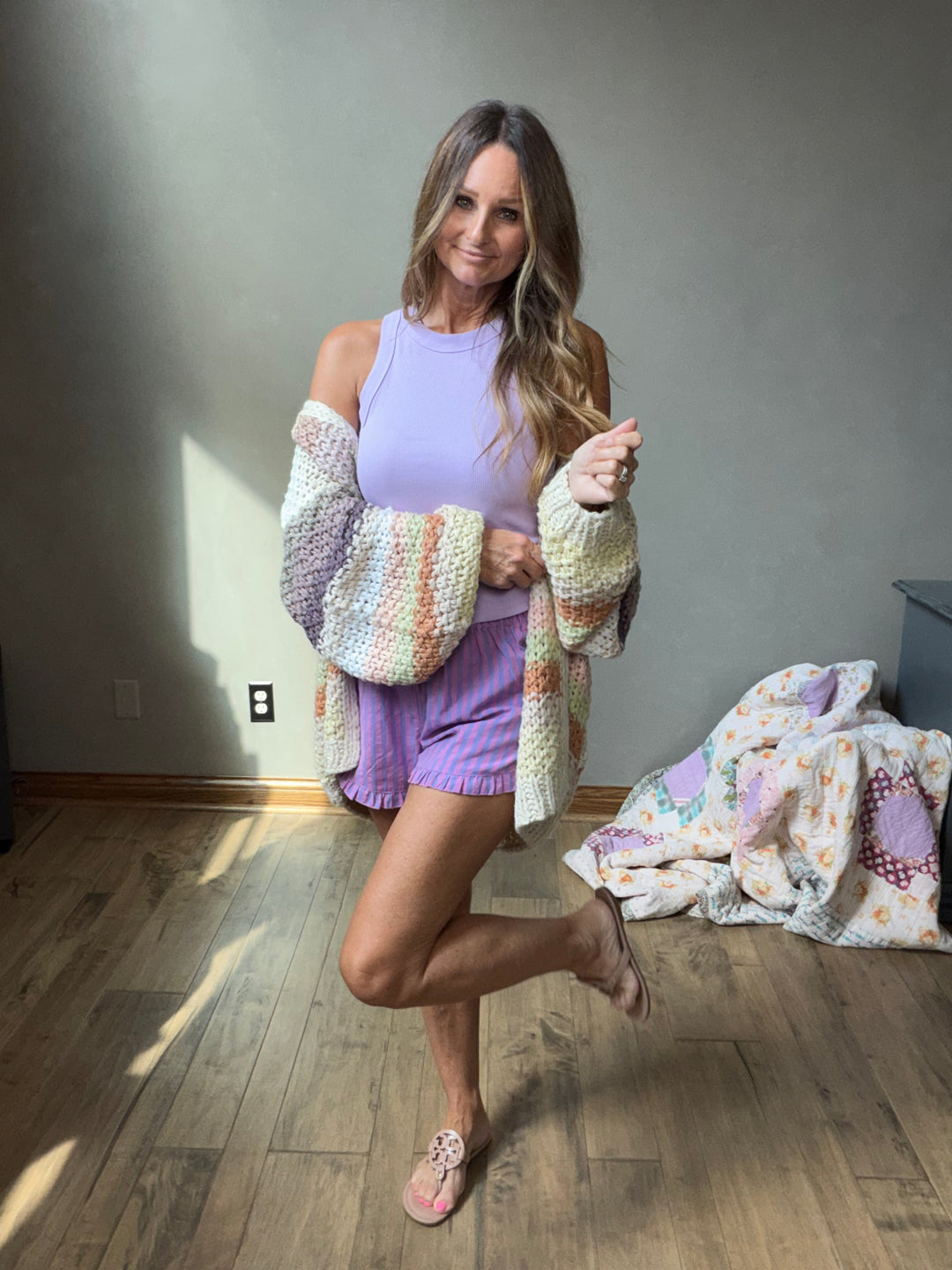 Cotton Candy Striped Shorts