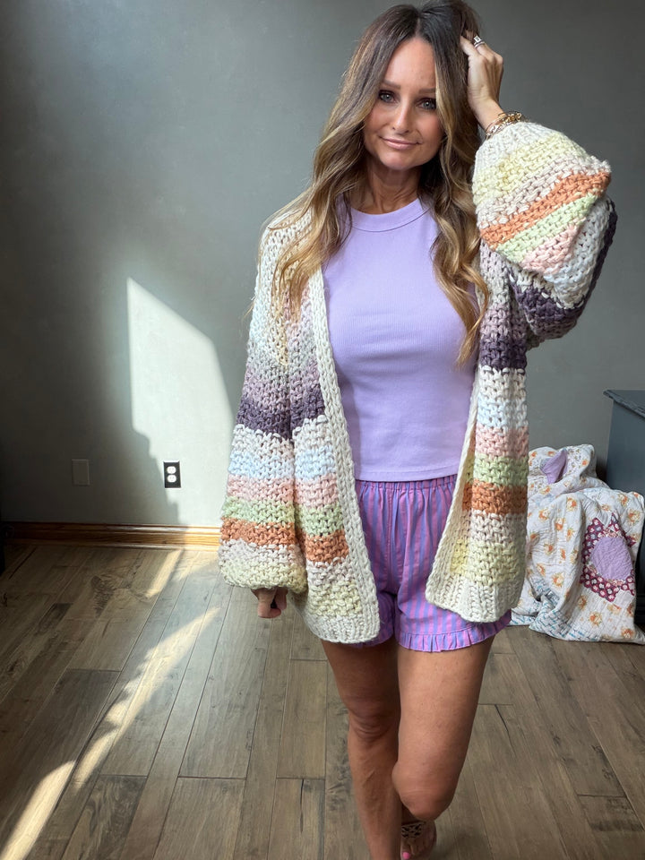 Cotton Candy Striped Shorts