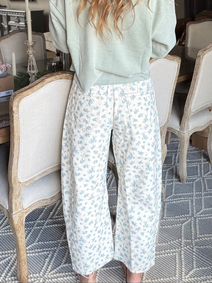 The Darling Floral Barrel Jeans
