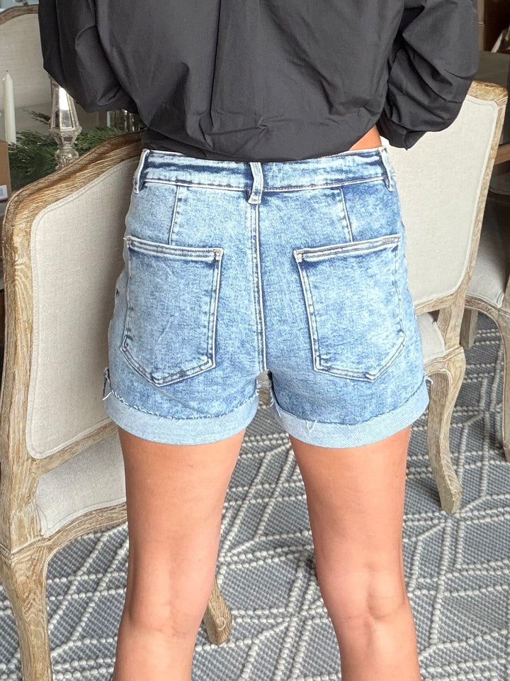 Risen Patch Pocket Denim Shorts