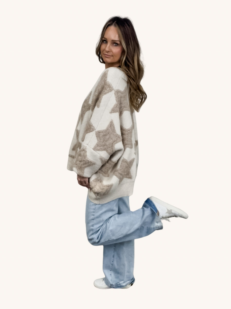 Oversized Star Cardi