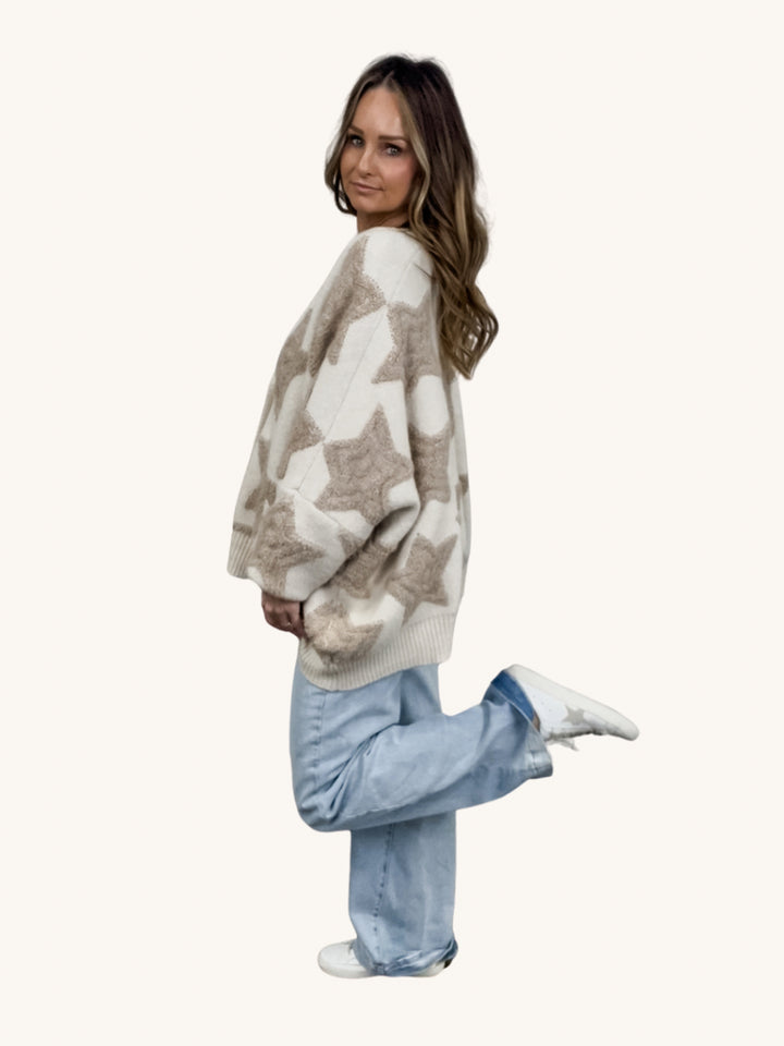 Oversized Star Cardi