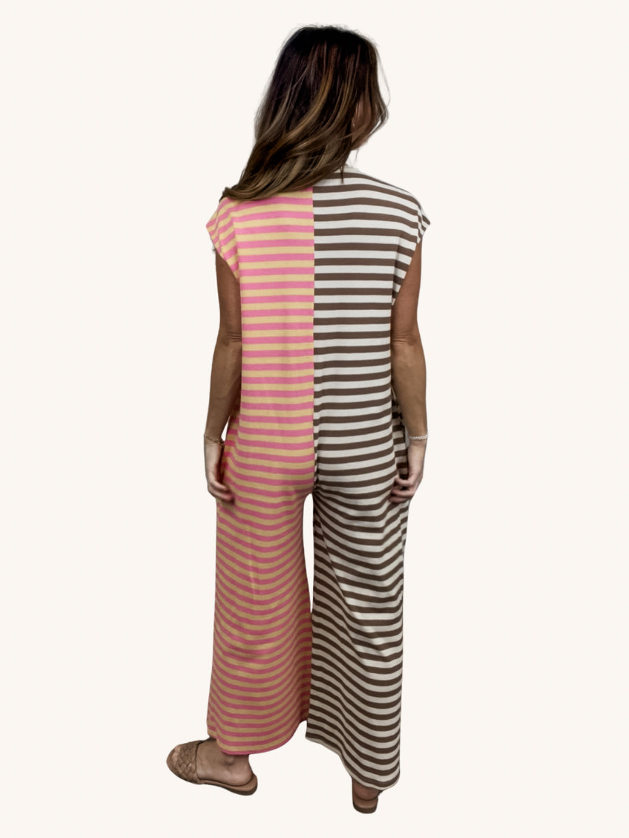 Daisy Striped Jumpsuit