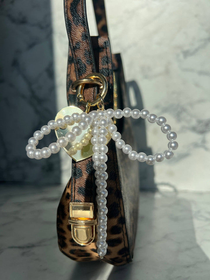 Pearl Bow Bag Charm