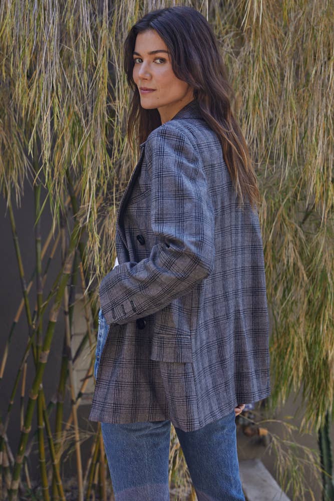 Plaid Woven Blazer