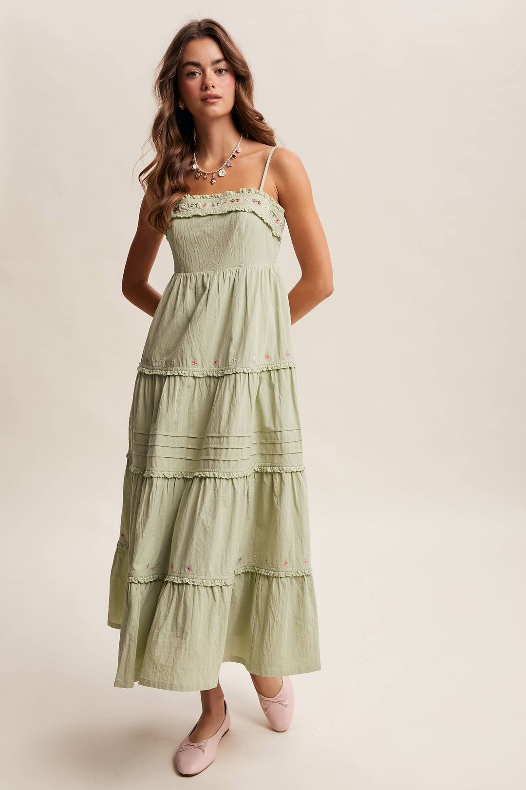 Desert Meadow Maxi Dress - Light Sage