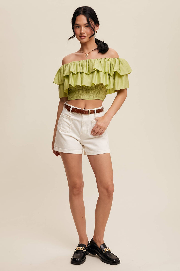 After Hours Ruffle Top