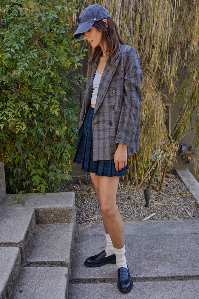 Plaid Woven Blazer