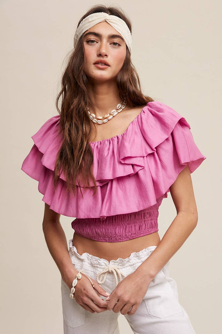 After Hours Ruffle Top