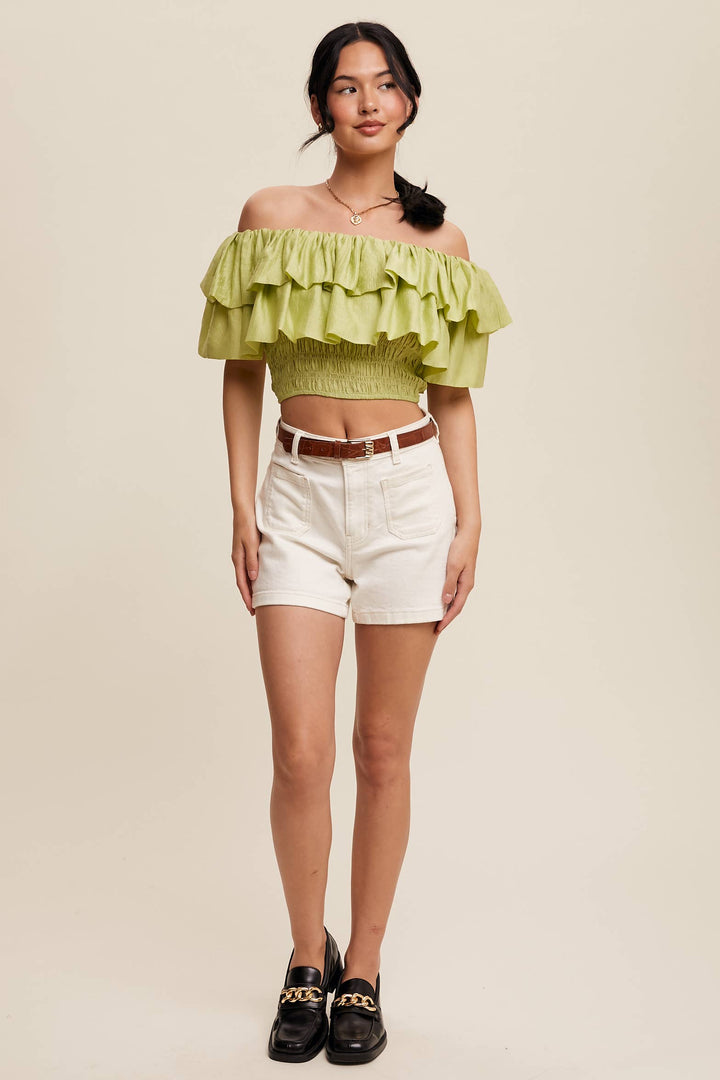 After Hours Ruffle Top