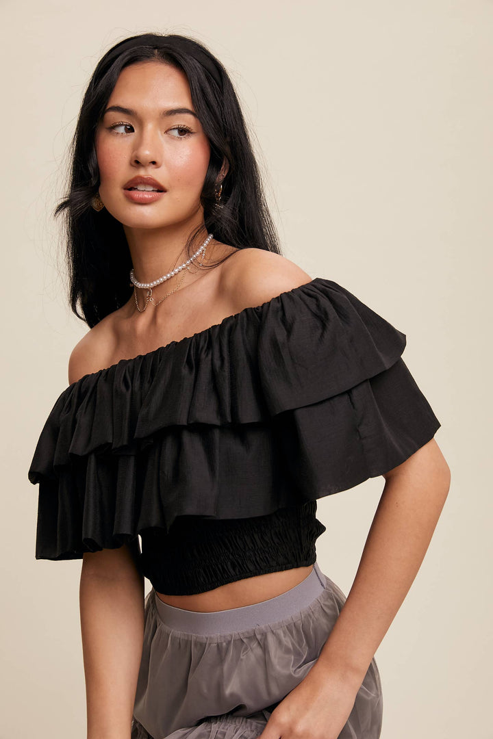After Hours Ruffle Top