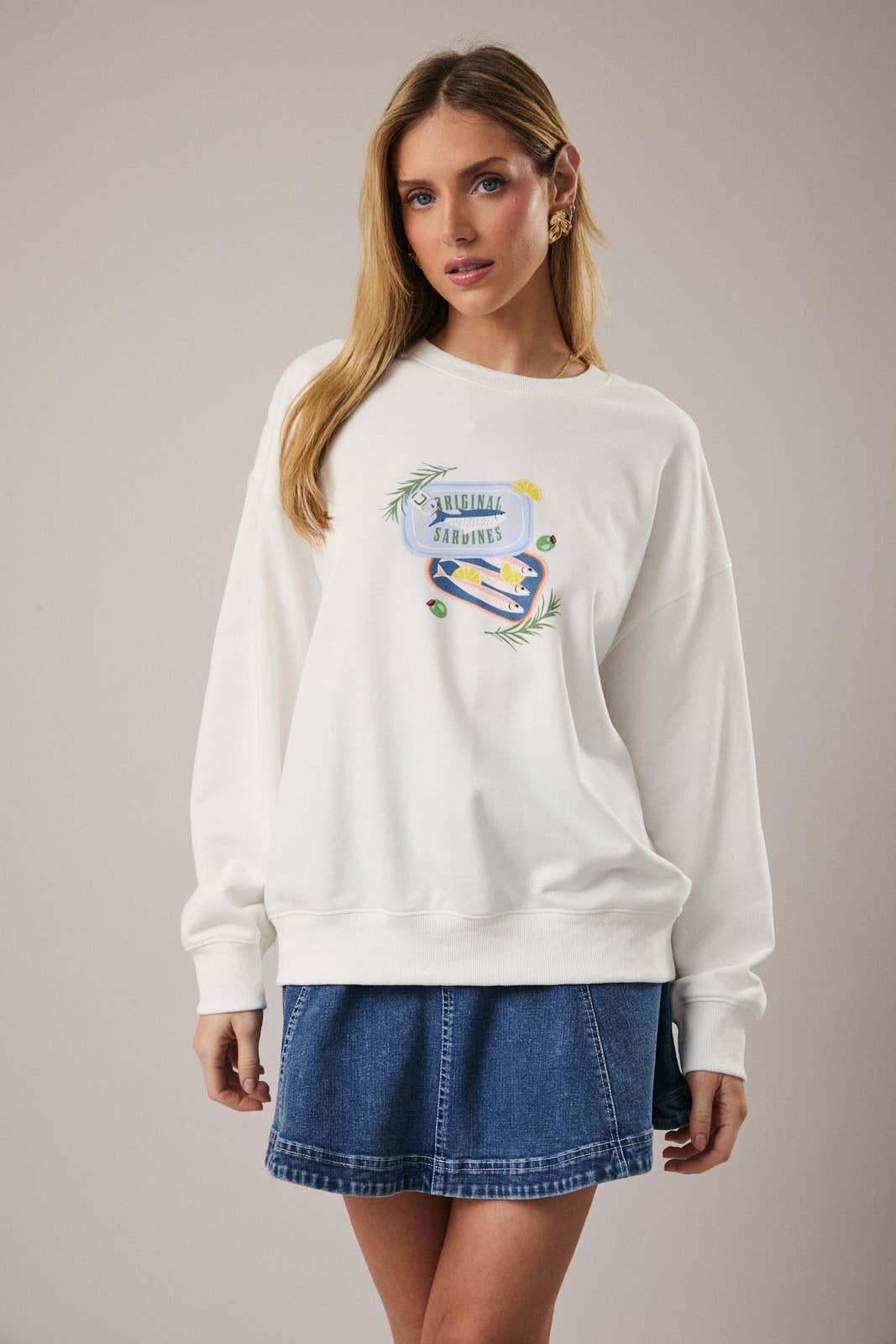 Sardines Graphic Sweatshirt