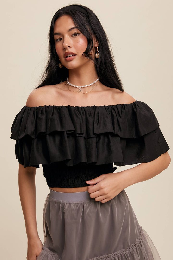 After Hours Ruffle Top