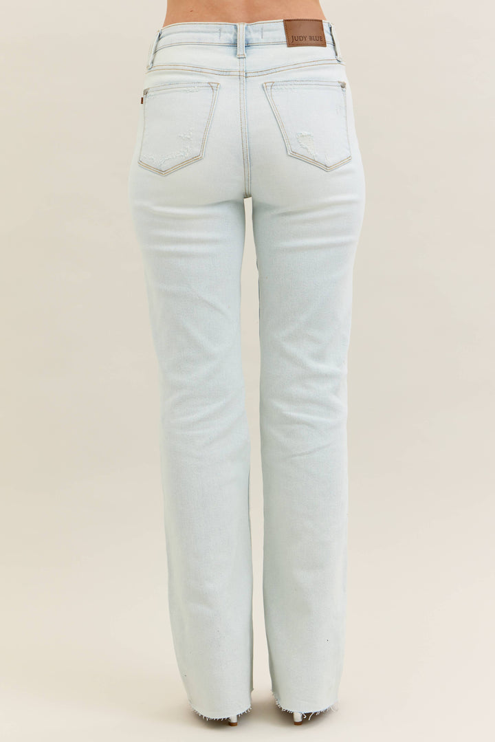 Judy Blue Mid Rise Distressed Jeans