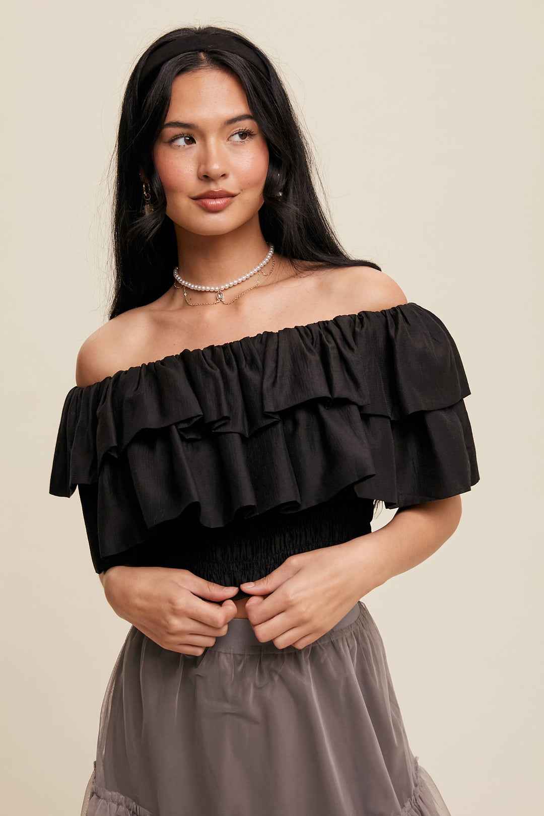 After Hours Ruffle Top