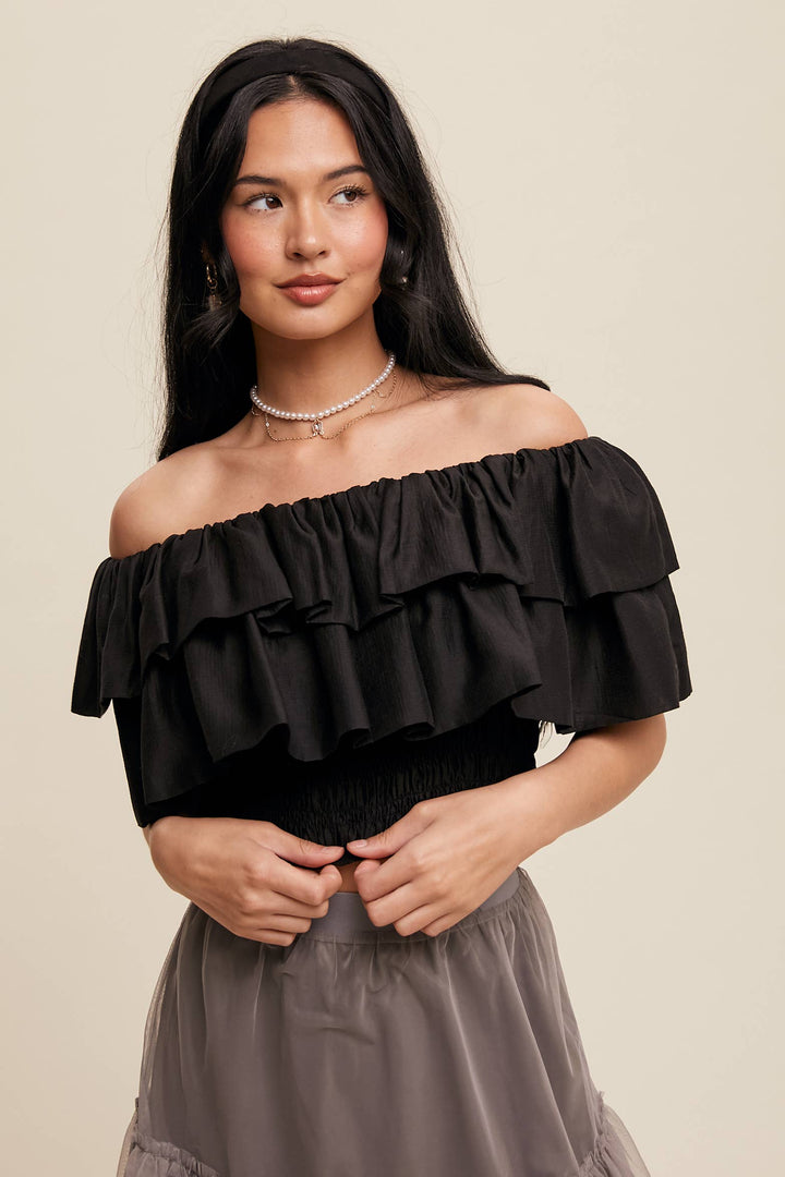 After Hours Ruffle Top