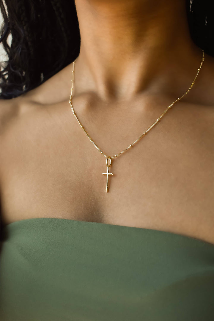 Gold Cross Charm