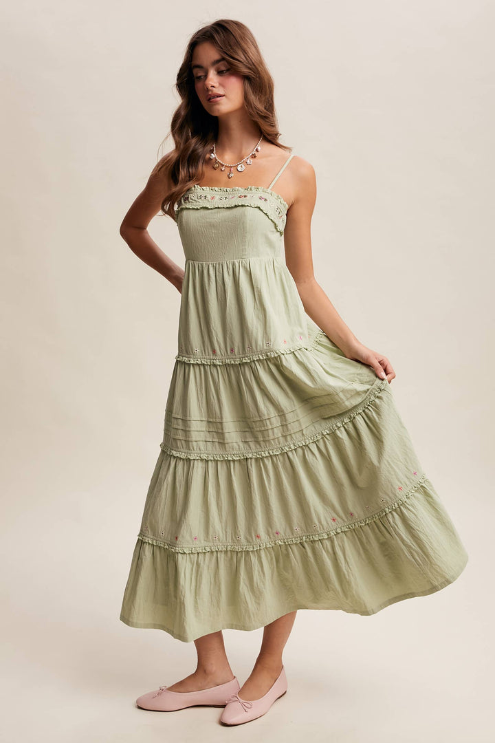 Desert Meadow Maxi Dress - Light Sage