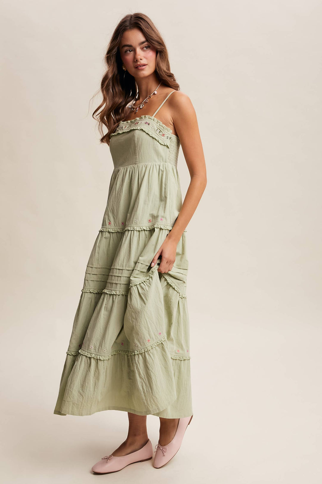 Desert Meadow Maxi Dress - Light Sage