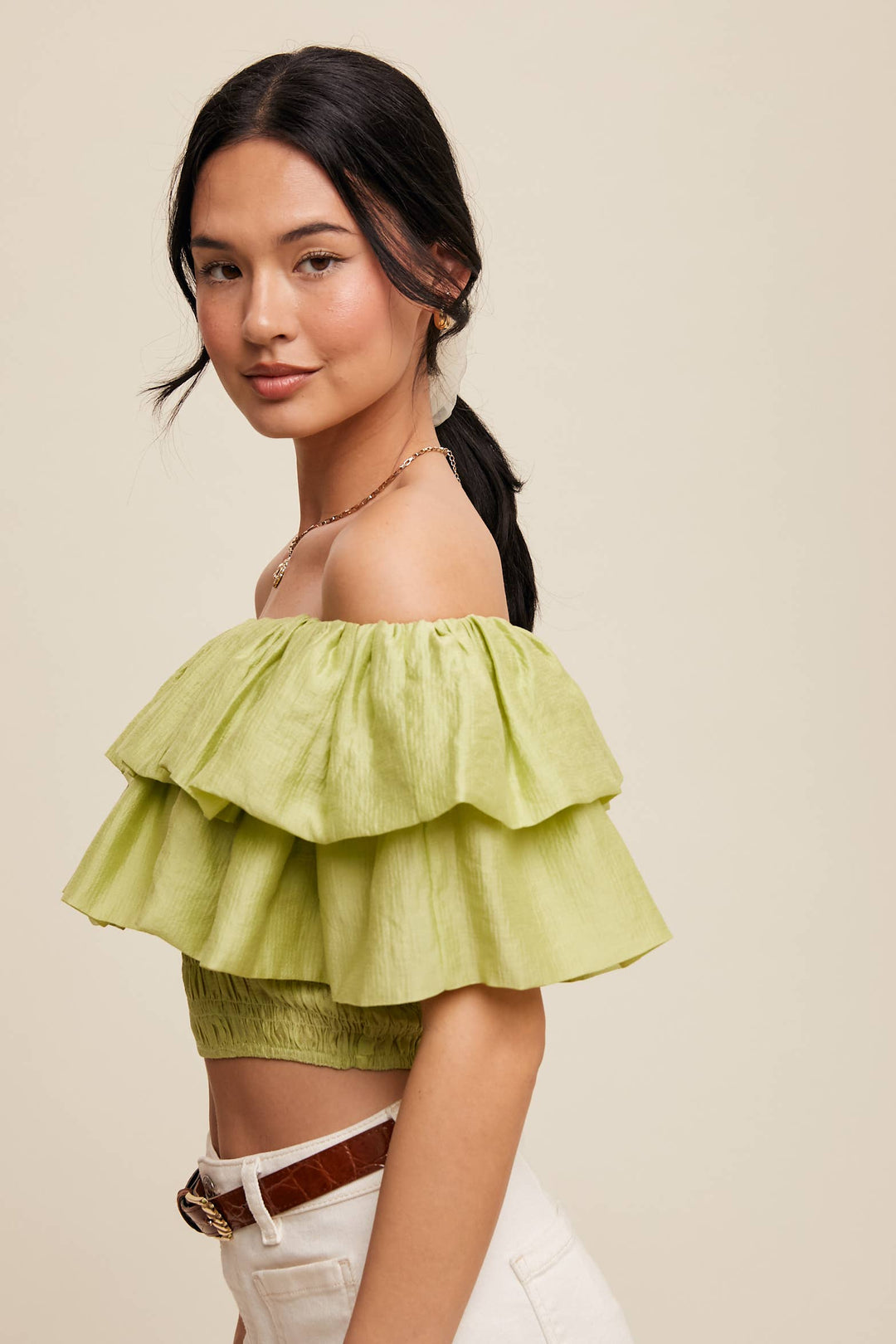 After Hours Ruffle Top