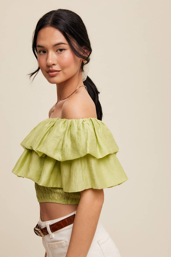 After Hours Ruffle Top